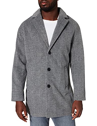 Urban Classics Herren TB4493-Classic Herringbone Coat Jacke, Darkgrey, L von Urban Classics