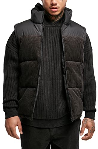 Urban Classics Herren Cord Vest Weste, Black, 3XL von Urban Classics