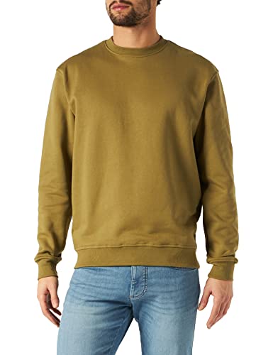 Urban Classics Herren Sweatshirt Crewneck Fleece-Sweatshirt, lässiges Sweatshirt für Männer, Loose Fit, , tiniolive, 4XL von Urban Classics