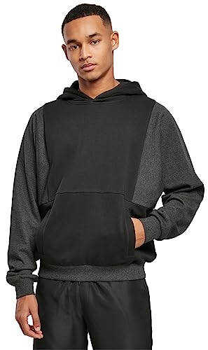 Urban Classics Herren Cut On Sleeve Hoody Sweatshirt, black/charcoal, XL von Urban Classics
