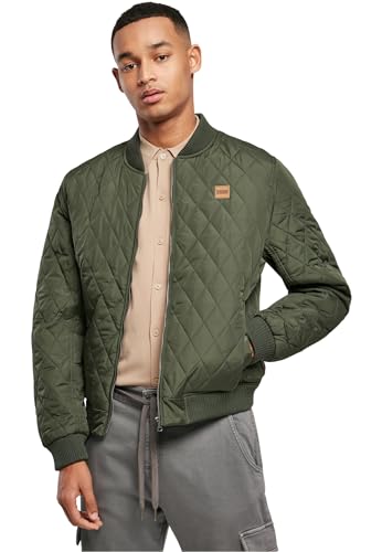 Urban Classics Men's TB862-Diamond Quilt Nylon Jacket Jacke, Olive, 3XL von Urban Classics