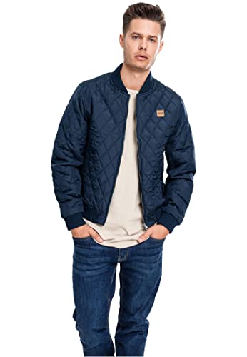 Urban Classics Herren Diamond Quilt Nylon Jacket Jacke, Navy, 5XL von Urban Classics