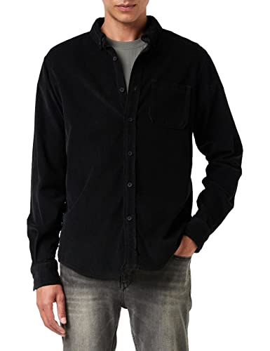 Urban Classics Herren Corduroy Shirt Hemd, Black, M von Urban Classics