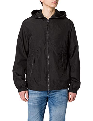 Urban Classics Herren Full Zip Nylon Crepe Jacket, black, XXL von Urban Classics