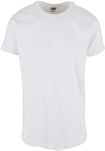 Urban Classics Herren Geformtes langes T-Shirt, Weiß, 5XL Urban Classics Herren Geformtes langes T-Shirt, Weiß, 5XL von Urban Classics