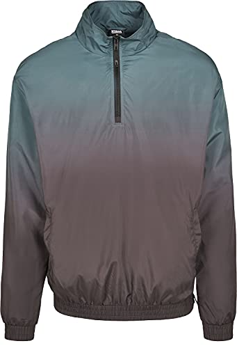 Urban Classics Herren Gradient Pull Over Jacket Jacke, Grün (Black/Bottlegreen 02270), Large (Herstellergröße: L) von Urban Classics
