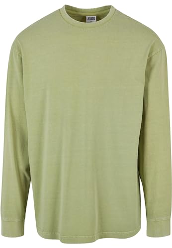 Urban Classics Herren TB6234-Heavy Boxy Acid Wash Longsleeve T-Shirt, vintagegreen, 3XL von Urban Classics