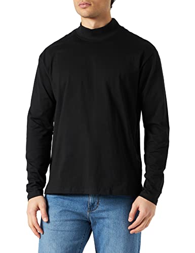 Urban Classics Herren Heavy Boxy Mock Neck Longsleeve T-Shirt, Black, 4XL von Urban Classics