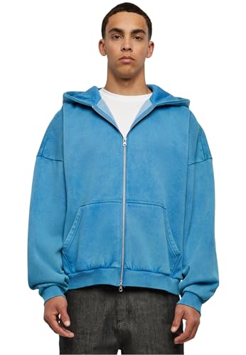 Urban Classics Herren Heavy Sand Washed 90's Zip Hoody Kapuzenpullover, royal, L von Urban Classics