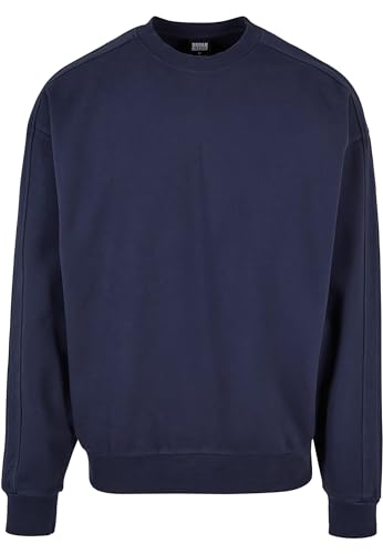 Urban Classics Herren TB4956-Heavy Terry Garment Dye Crew Sweatshirt, darkblue, 4XL von Urban Classics