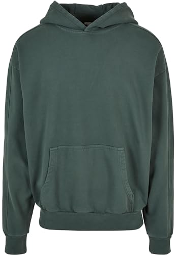 Urban Classics Herren TB4955-Heavy Terry Garment Dye Hoody Kapuzenpullover, Bottlegreen, L von Urban Classics