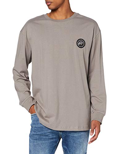 Urban Classics Herren Hiking Patch LS T-Shirt, Asphalt, 3XL von Urban Classics