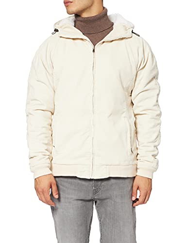 Urban Classics Herren TB2421-Hooded Corduroy Jacket Jacke, Mehrfarbig (Light Sand/Offwhite 01449), L von Urban Classics