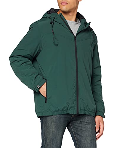 Urban Classics Herren Hooded Easy Jacket Jacke, Grün (bottlegreen 02245), Small (Herstellergröße: S) von Urban Classics