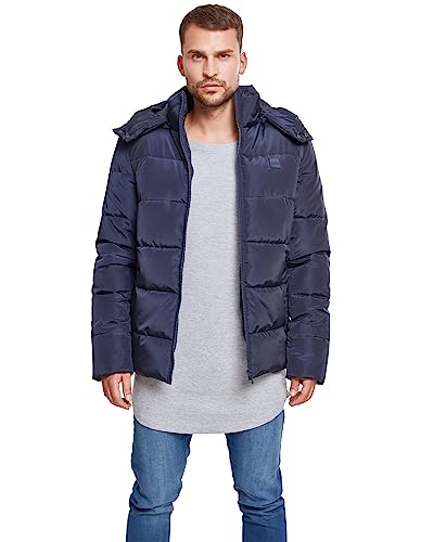 Urban Classics Herren Hooded Puffer Jacket Jacke, Navy, XXL von Urban Classics