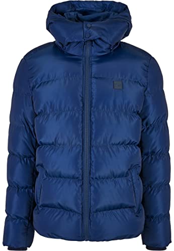 Urban Classics Herren Hooded Puffer Jacket with Quilted Interior Jacke, spaceblue, XL von Urban Classics