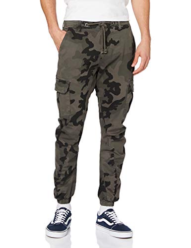 Urban Classics Herren Hose Camo Cargo Jogginghose, Mehrfarbig (grey camo 866), Gr. W34/L30 (Herstellergröße: 34) von Urban Classics