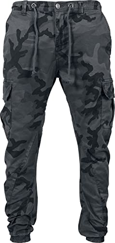 Urban Classics Herren Hose Camo Cargo Jogginghose, Mehrfarbig (grey camo 866), Gr. W36/L31 (Herstellergröße: 36) von Urban Classics