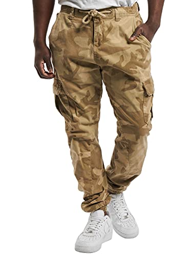 Urban Classics Herren Hose Camo Cargo Jogginghose, Mehrfarbig (sand camo 867), Gr. W34/L30 (Herstellergröße: 34) von Urban Classics