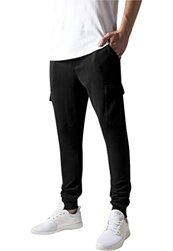 Urban Classics TB1395 Herren Hose Fitted Cargo Sweatpants , Gr. W30/L31 (Herstellergröße: S), Schwarz (black 7) von Urban Classics