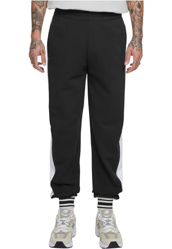 Urban Classics Herren Hose Retro Track Pants, Jogginghose für Männer im Retro Look, Regular Fit, mit Tapes, black, 3XL von Urban Classics