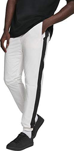 Urban Classics Herren Hose Side Striped Crinkle Track Pants Wht/Blk Größe: XX-Large von Urban Classics