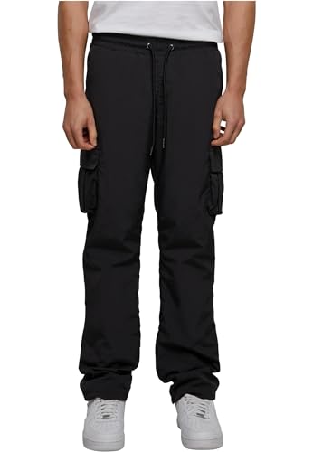 Urban Classics Herren TB6395-Straight Leg Nylon Cargo Pants Hose, Black, 3XL von Urban Classics