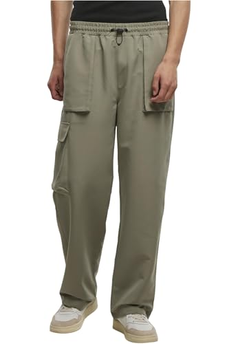 Urban Classics Herren Hose Technical Ripstop Cargo, Baggy Cargohose aus robustem Ripstop-Material, elastischer Bund mit Kordelzug, Größen S - 5XL von Urban Classics