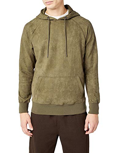 Urban Classics Herren Imitation Suede Hoody Kapuzenpullover, Grün (olive 176), X-Large von Urban Classics