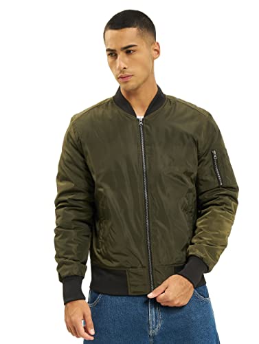 Urban Classics TB1446 Herren und Jungen 2-Tone Bomber Jacket, Bomberjacke leicht gefüttert, Pilotenjacke, Mehrfarbig (darkolive/black 795), Gr. X-Large von Urban Classics