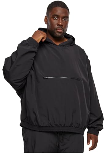 Urban Classics Herren TB6382-90's Pull Over Jacket Jacke, Black, 4XL von Urban Classics