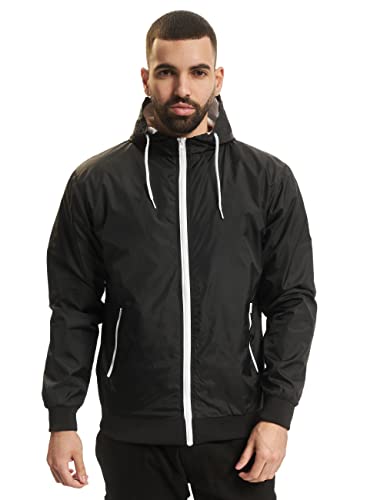 Urban Classics Herren Contrast Windrunner Jacke, Blk/Wht, XXL von Urban Classics