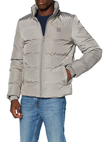 Urban Classics Herren Hooded Puffer Jacket with Quilted Interior Jacke Daunenjacke Winterjacke, Steppjacke gefüttert mit Abnehmbarer Kapuze in vielen Farben, Größen S-5XL, Asphalt, S von Urban Classics