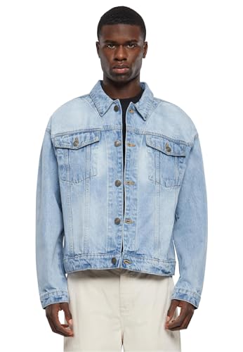 Urban Classics Herren Jacke Heavy Ounce Boxy Denim Jacket, lässige Denim Jacke für Männer, Umlegekragen, new light blue washed, L Urban Classics Herren Jacke Heavy Ounce Boxy Denim Jacket, lässige Denim Jacke für Männer, Umlegekragen, new light blue washed, L von Urban Classics
