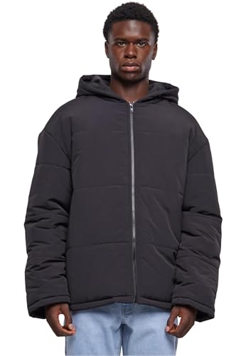 Urban Classics Herren TB6385-Hooded Block Puffer Jacket Jacke, Black, L von Urban Classics