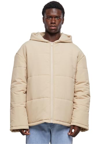 Urban Classics Herren Jacke Hooded Block Puffer Jacket wetsand L von Urban Classics