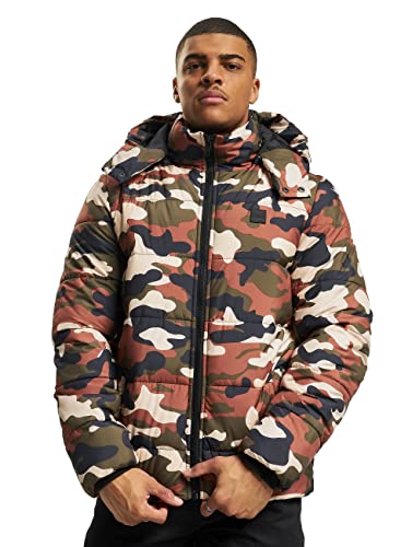 Urban Classics Herren TB2426-Hooded Camo Puffer Jacket Jacke, Mehrfarbig (Rustica 01456), M von Urban Classics