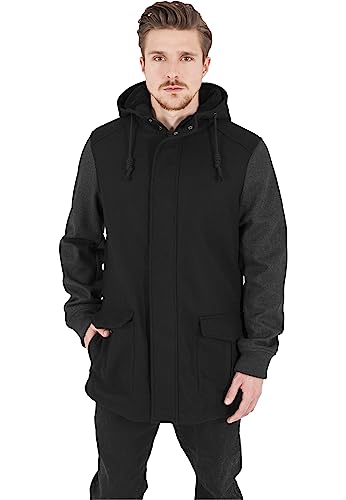 Urban Classics Herren Jacke Jacke Contrast Hooded Jacket mehrfarbig (Blk/Cha) X-Large von Urban Classics