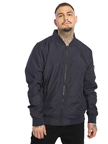 Urban Classics Herren Light Jacket Bomber Jacke, Marineblau, M EU von Urban Classics