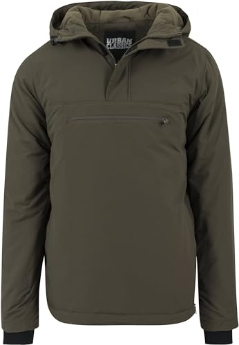 Urban Classics Herren Padded Pull Over Jacket, Grün (olive), Medium von Urban Classics