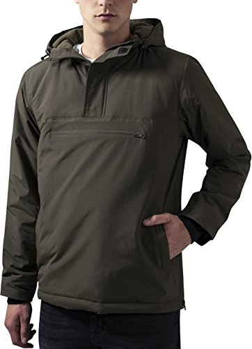 Urban Classics Herren Padded Pull Over Jacket, Grün (olive), Medium von Urban Classics