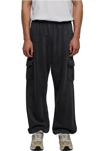 Urban Classics Herren TB6347-Acid Washed Cargo Sweatpants Hose, Black, 4XL von Urban Classics