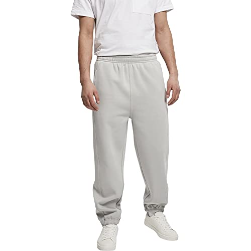 Urban Classics Herren Jogginghose Kordelzug Jogger Sporthose mit elastischem Bund Trainingshose Elastischer Reißverschluss An, Lightasphalt, L von Urban Classics