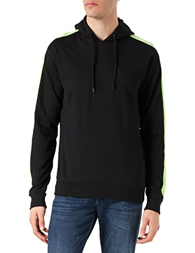 Urban Classics Herren Kapuzen-Pullover Neon Striped Hoody Hooded Sweatshirt, Dark Shadow, L von Urban Classics