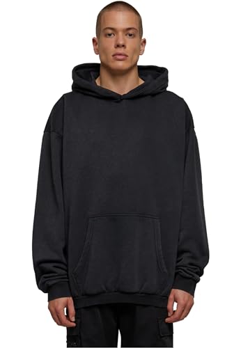 Urban Classics Herren TB6314-Acid Washed Hoody Kapuzenpullover, Black, 4XL von Urban Classics