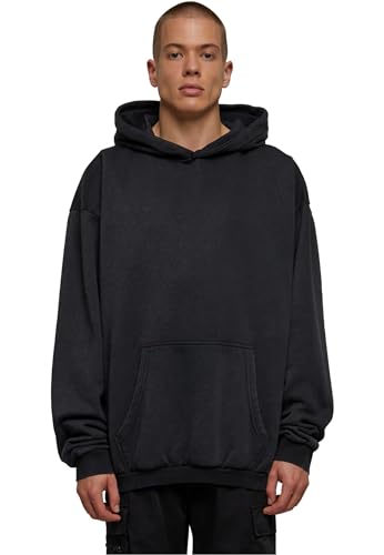 Urban Classics Herren Kapuzenpullover Acid Washed Hoody Black 4XL von Urban Classics