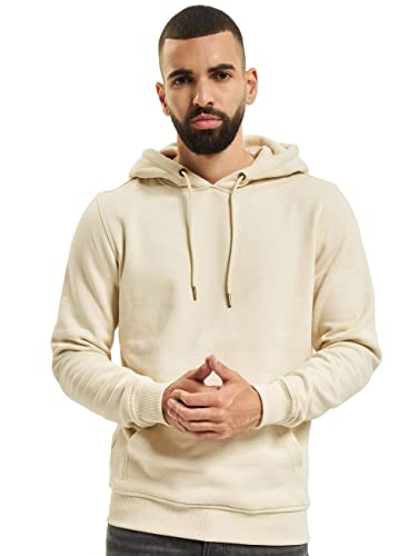 Urban Classics Herren Kapuzenpullover Basic Sweat Hoodie, einfarbiger Kapuzensweater mit Känguru Tasche, Kapuze verstellbar - Farbe sand, Größe XL von Urban Classics