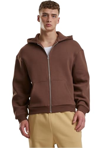 Urban Classics Fluffy Zip Cardigan chocolatebrown, L von Urban Classics