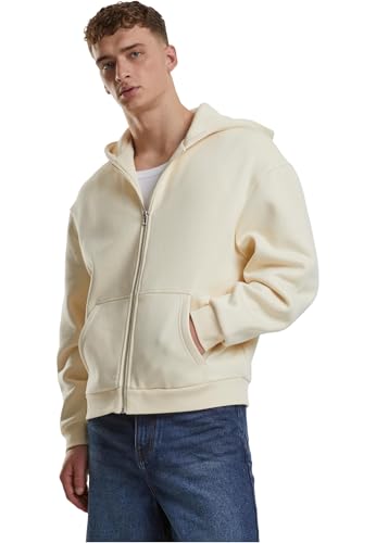Urban Classics Herren Kapuzenpullover Fluffy Zip Hoody, Flauschiger Kapuzenpullover mit Reißverschluss, Zip Hoodie für Männer, Oversize Fit von Urban Classics