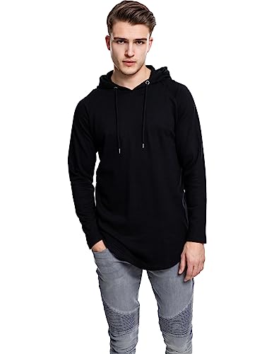 Urban Classics Herren Long Shaped Terry Hoody Kapuzenpullover, Schwarz (black), XXL von Urban Classics